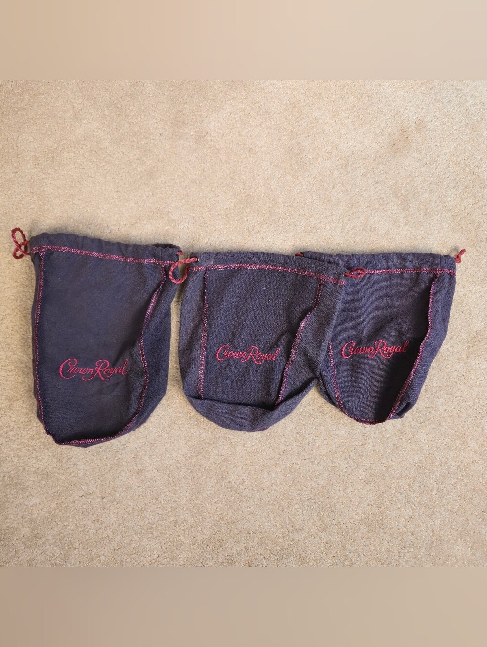 Crown Royal Blackberry Purple Bag Whiskey Limited Edition Lot Of 3